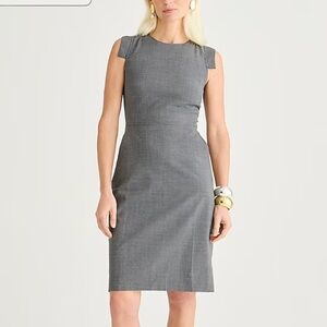 J crew resume dress heather flannel gray
